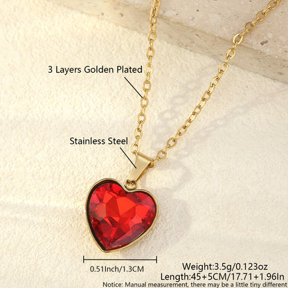 Elegant And Minimalist Womens Heart-shaped Necklace Trendy Design