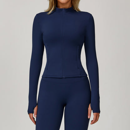 Long-sleeve Zipper Quick-drying Yoga Jacket Sports Workout Clothes