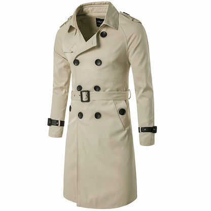 Double breasted Lapel windbreaker