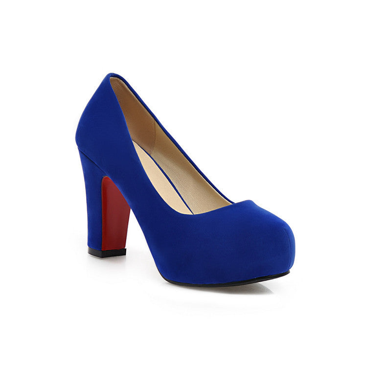 High heel round toe platform women's shoes