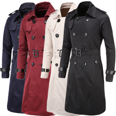 Double breasted Lapel windbreaker