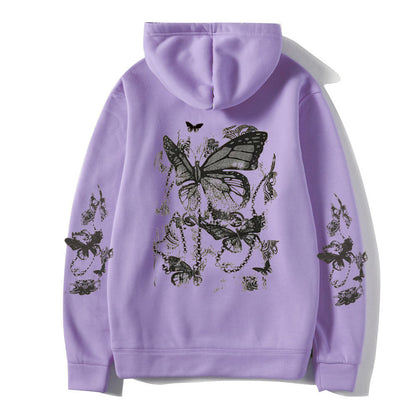 Cold Design Butterfly Hooded Sweater