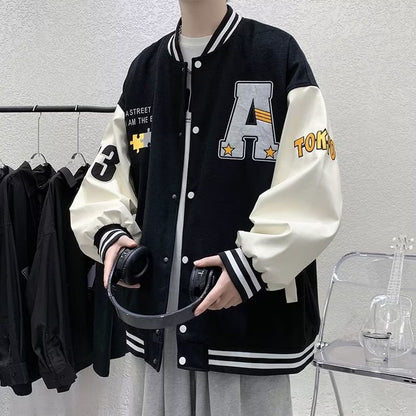New Stylish Unisex Patchwork Color-block Mens Casual Jacket