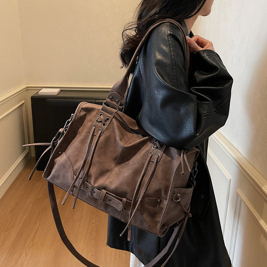 Korean-style Vintage Tote Shoulder Bag