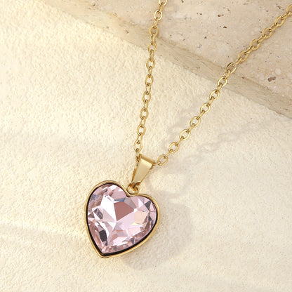 Elegant And Minimalist Womens Heart-shaped Necklace Trendy Design