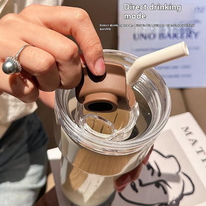 Good-looking Stainless Steel Vacuum Cup With Straw