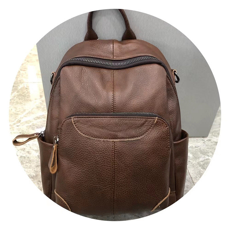 Stylish Vintage Cowhide Womens Backpack