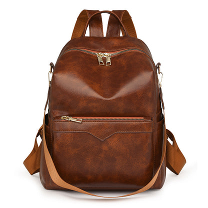 Korean-style Soft PU Large-Capacity Versatile SpringSummer New Arrival Womens Travel Backpack