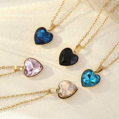 Elegant And Minimalist Womens Heart-shaped Necklace Trendy Design