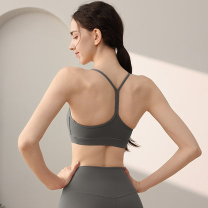 Y-shaped back yoga bra