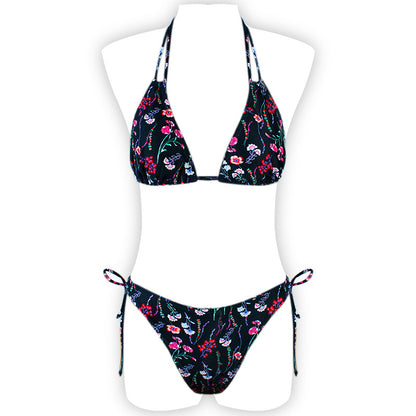 New Bikini Women's Swimsuit Printed Halter Series