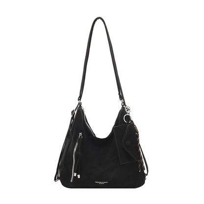 Retro Matte Relaxed-style Commuter Shoulder Bag