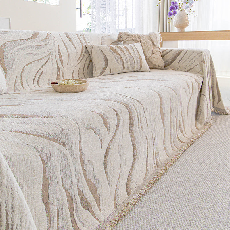 Mid-century Modern Luxe Winter Plush Sofa Throw