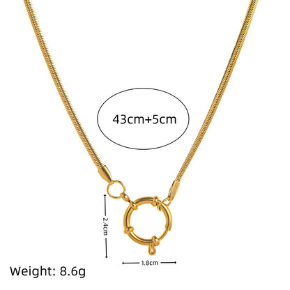 Stainless Steel DIY Vacuum Plating 18K Gold Color Protection Necklace