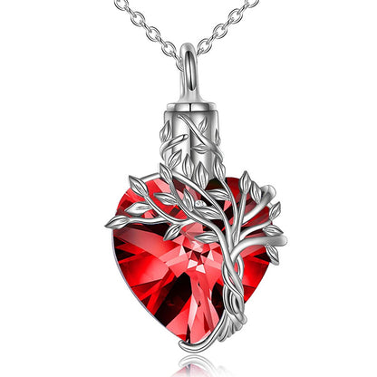 Fashion Heart-shaped Crystal Stainless Steel Necklace