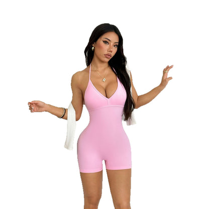 High-elastic Form-fitting Yoga Bodysuit For A Peachy Butt