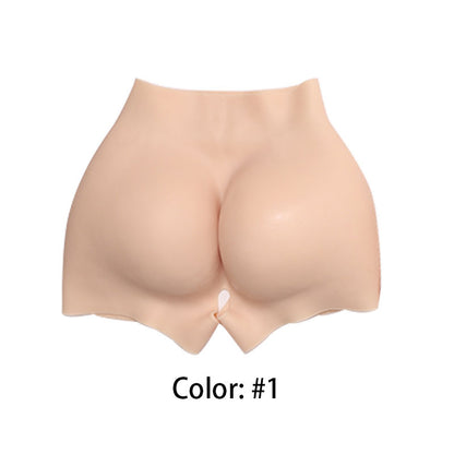 Gathered Butt-Lifting Crotch-Opening Pure Silicone Fake Buttocks Pants