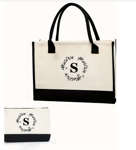 Canvas Bag Personalized First Printed Letter A
