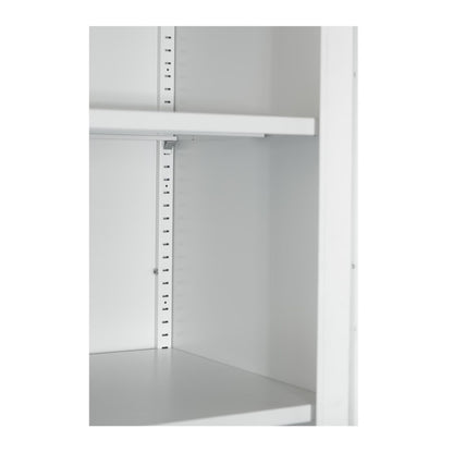 71inch Tall Metal Wardrobe Cabinet With 2 Drawers And Hanging Rod, 2 Doors Wardrobe Closet With Shelf For Bedroom, Office, Laundry Room,Entryway ,Foyer,Guesthouse White