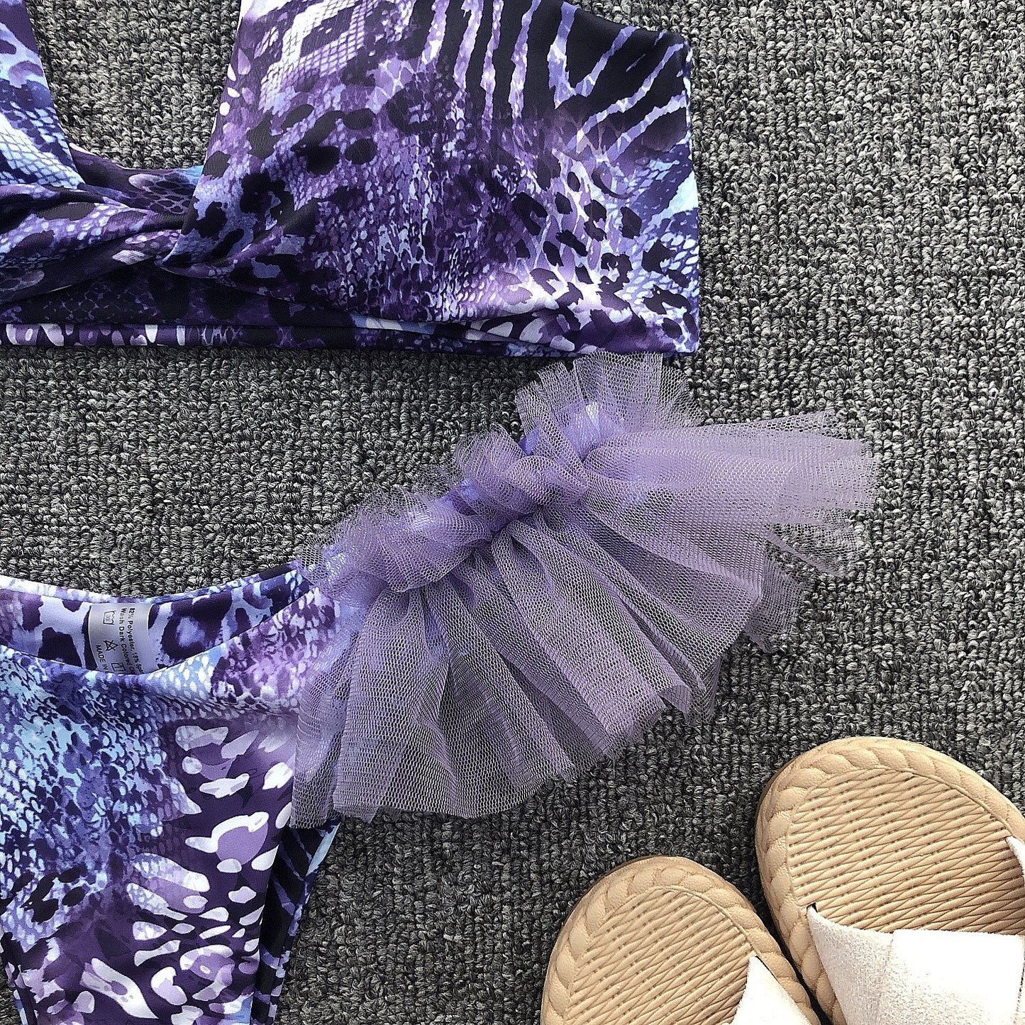 Net snake skin swimsuit