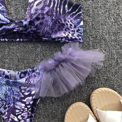 Net snake skin swimsuit