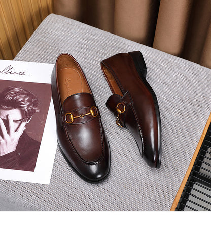 Men's Fashion British Vintage Horsebit Loafers