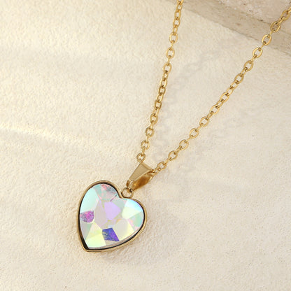 Elegant And Minimalist Womens Heart-shaped Necklace Trendy Design
