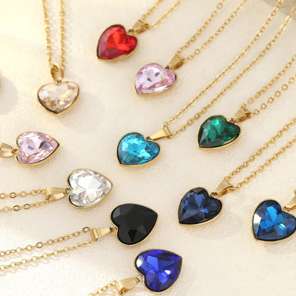 Elegant And Minimalist Womens Heart-shaped Necklace Trendy Design