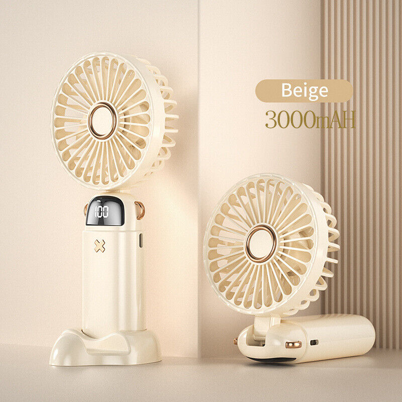 Portable Hand-held Fan Mini Folding Desk Fan Cooler Cooling USB Rechargeable