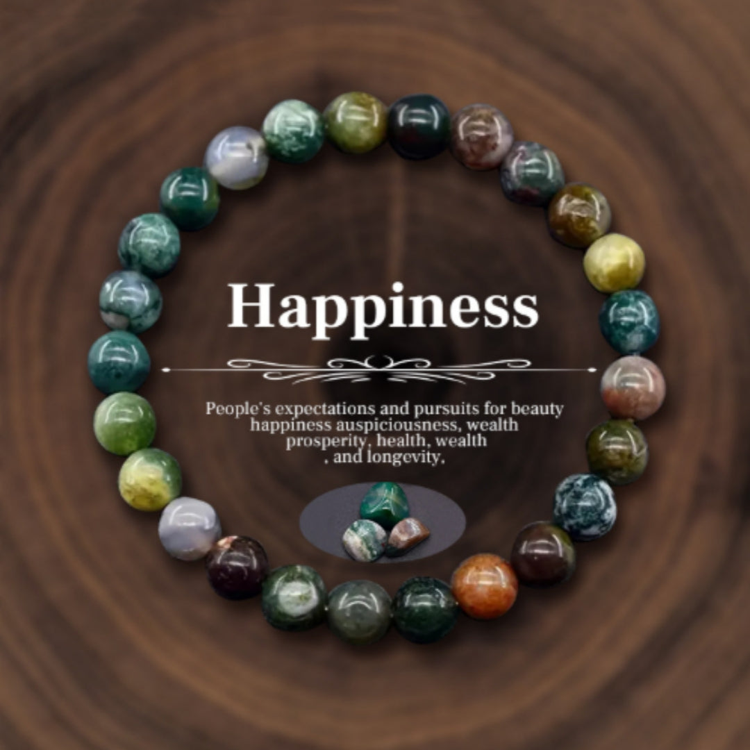 Natural Stone Geometric Beaded Bracelet