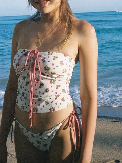 Small Chest Split Pure Want Split Swimsuit