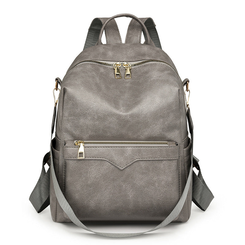 Korean-style Soft PU Large-Capacity Versatile SpringSummer New Arrival Womens Travel Backpack