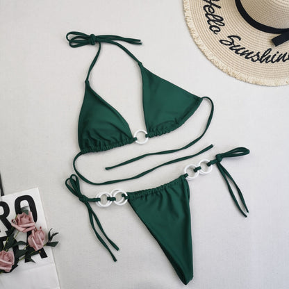 New European And American Swimwear Women's Backless Strap Split Triangle