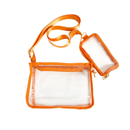 New Womens PVC Transparent Crossbody Bag