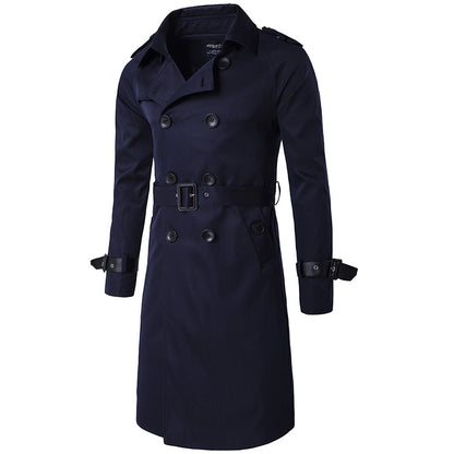 Double breasted Lapel windbreaker