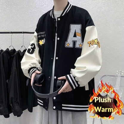 New Stylish Unisex Patchwork Color-block Mens Casual Jacket