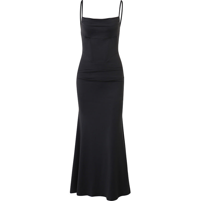 European And American Elegant Fishtail Sling Dress