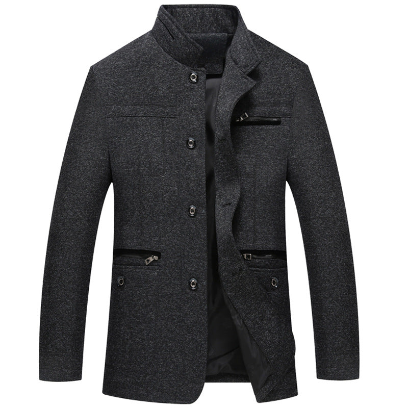 Men's Thin Stand-Up Collar Casual Loose Jacket