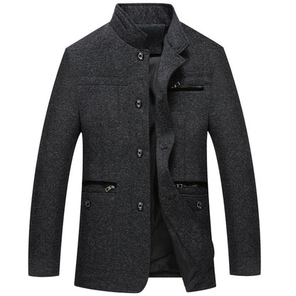 Men's Thin Stand-Up Collar Casual Loose Jacket
