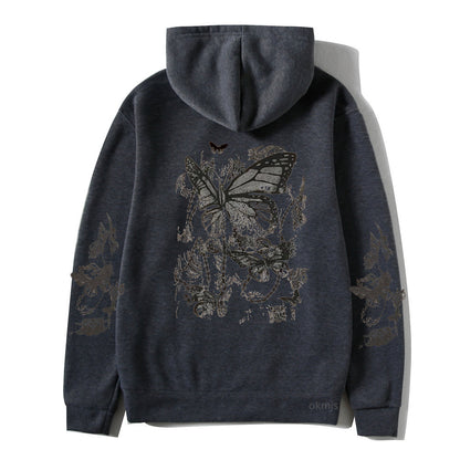 Cold Design Butterfly Hooded Sweater