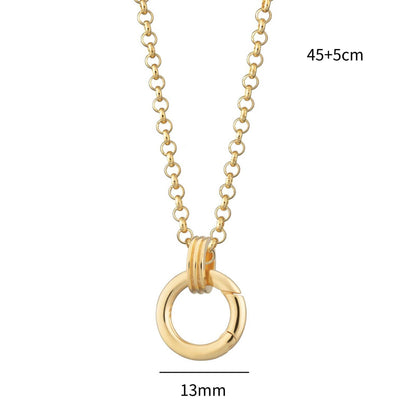 Stainless Steel DIY Vacuum Plating 18K Gold Color Protection Necklace