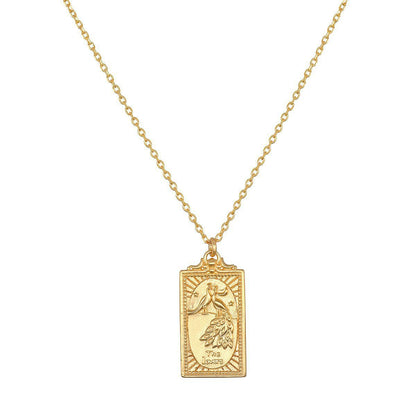 Titanium Steel Vintage Classic Tarot Necklace Fashion Ornament