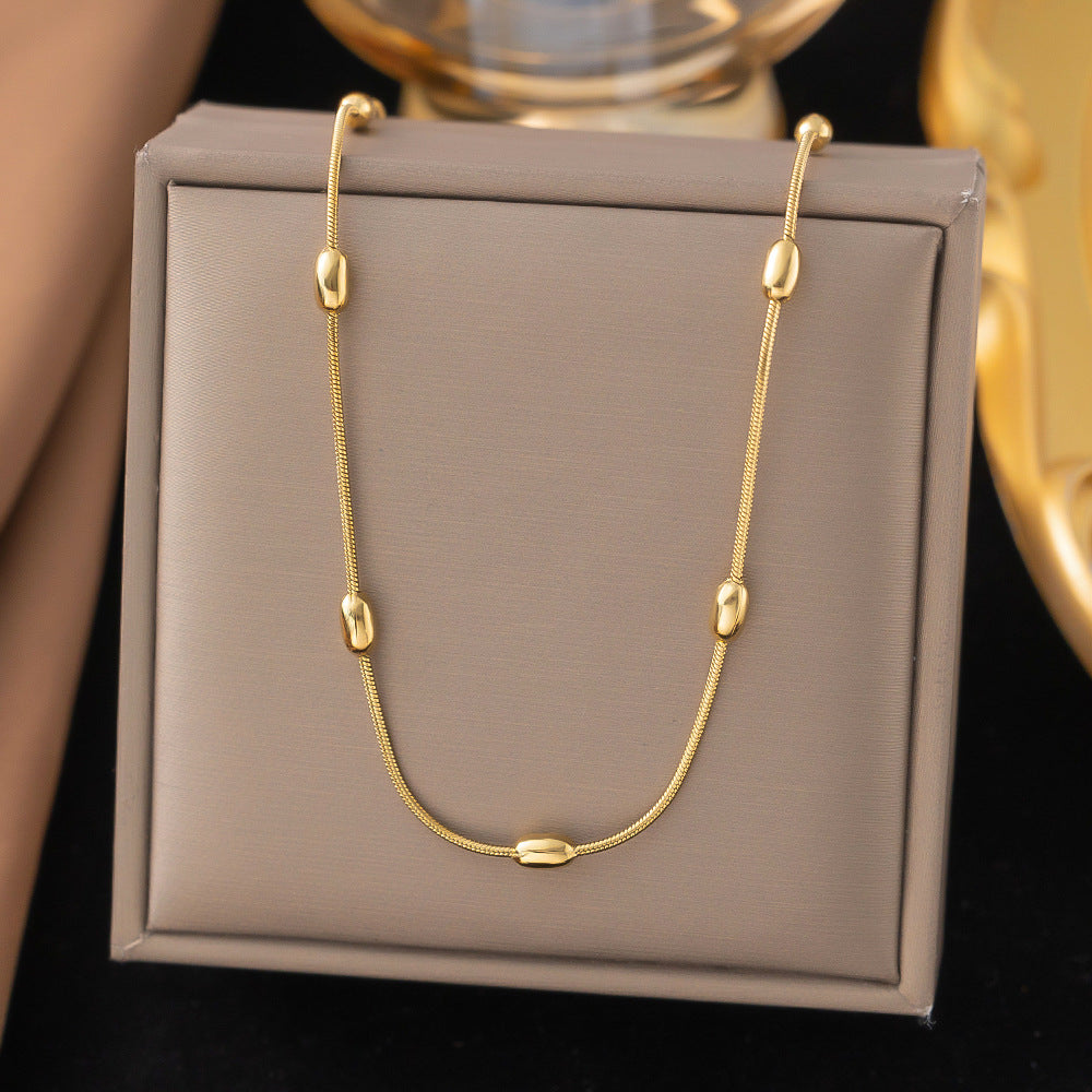 Multi-layer Necklace Titanium Steel Bracelet Double Ornaments