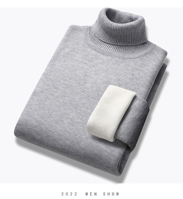 Turtleneck Sweater Men's Loose Velvet Thickened Sweater