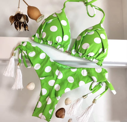 Women's Two-piece Printed Swimsuit Triangle Bikini