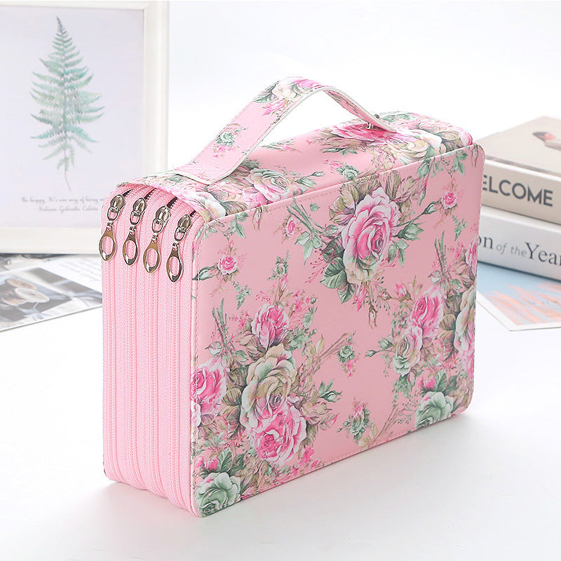 200-Compartment High-Capacity Art Student Tote Bag