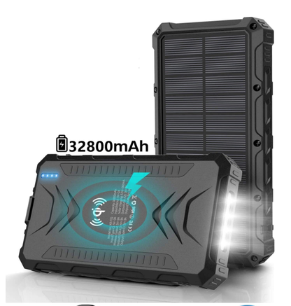 Waterproof Solar-Powered Wireless Power Bank