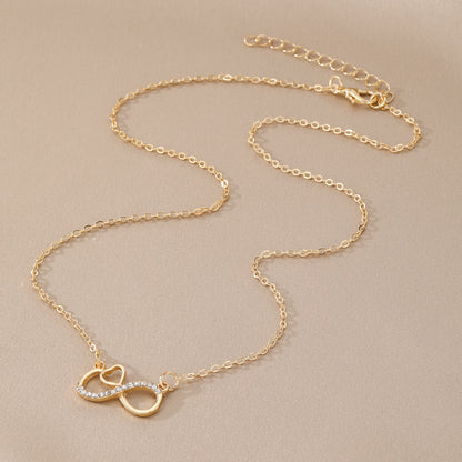 Infinite Symbol Necklace Choker Minimalist Light Luxury
