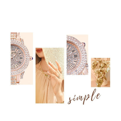 Fashionable Diamond-Encrusted Sports Watch For Women