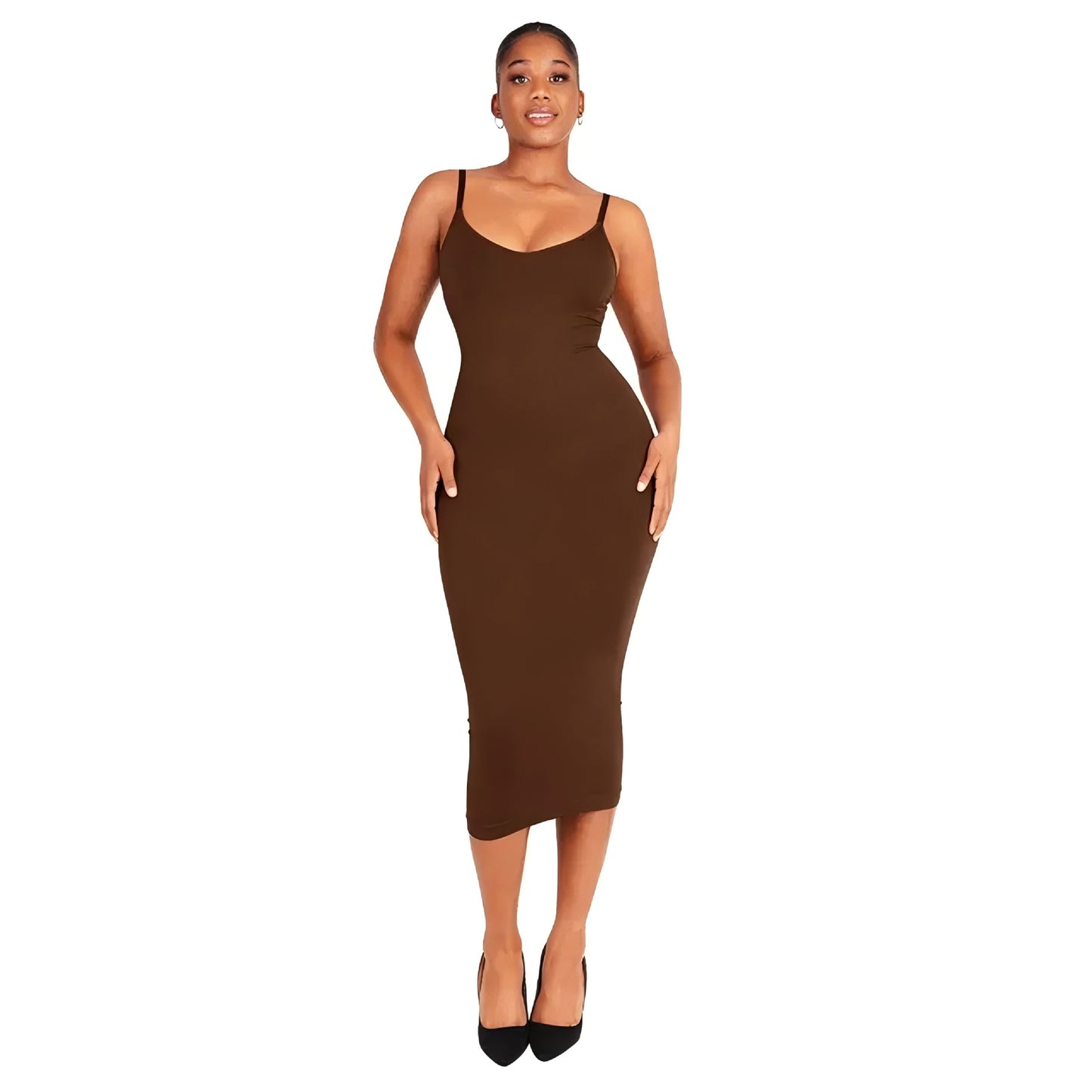 Modal Spaghetti-strap Adjustable Backless Dress